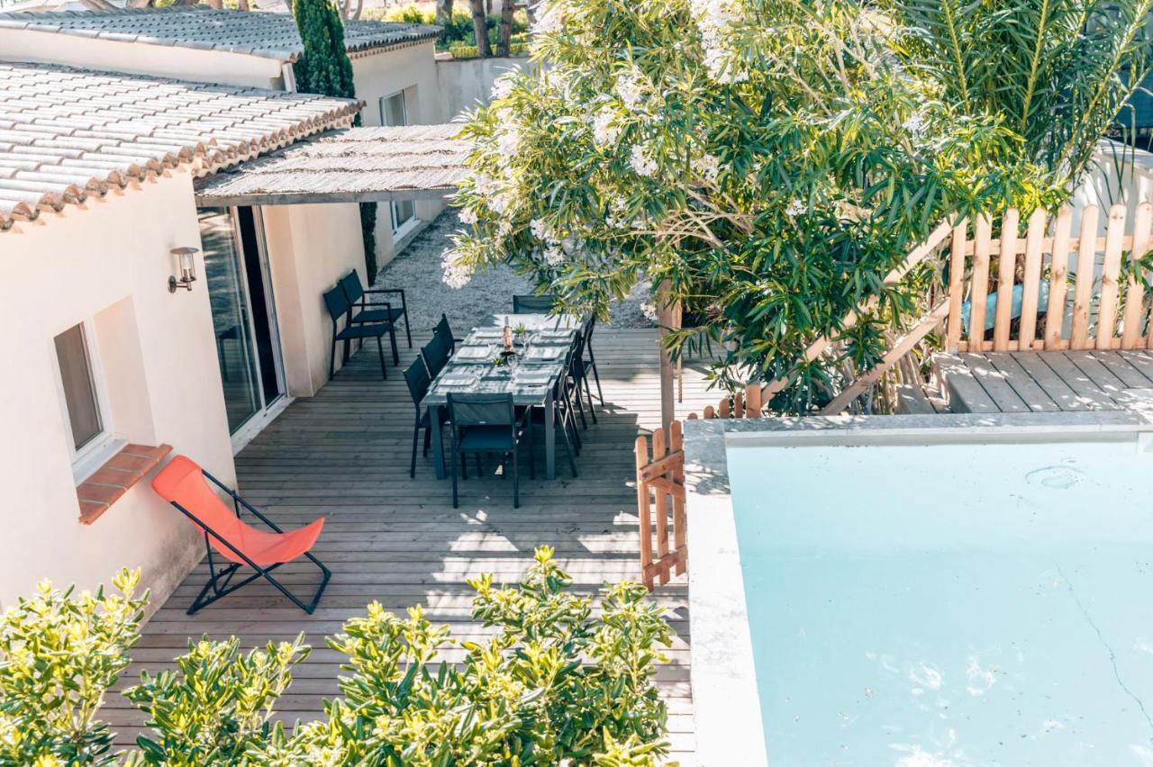villa privé, plage a pied piscine, parking 2 voitures, 3 chambres 2 sdb Sainte-Maxime Esterno foto